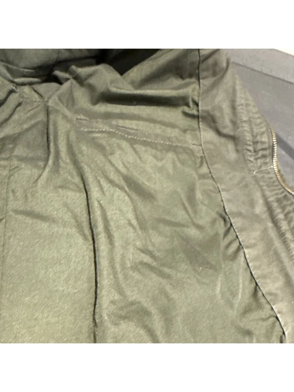WENVEN Jacket Men’s Medium Olive  Canvas Military Full Zip Lined Workwear Coat